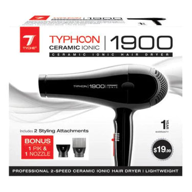 Tyche Typhoon 1900 Ceramic Ionic Hair Dryer - ANNS BEAUTY SUPPLY